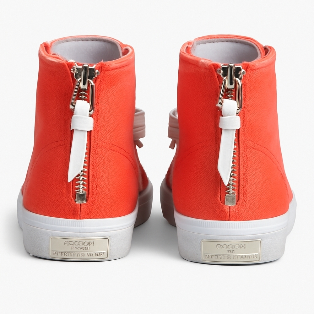 Sperry x Rebecca Minkoff Canvas High Top Sneakers 6.5 NIB Zip Detail Streetwear - Picture 4 of 16